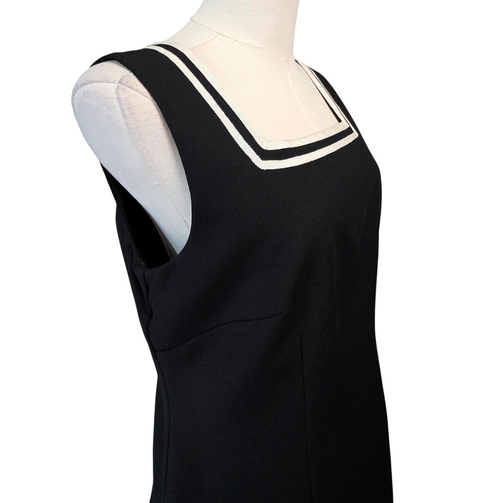 Jessica Howard Skirt Set Womens 8 Black Excellent Nautical Tunic Maxi Vintage - Picture 11 of 13